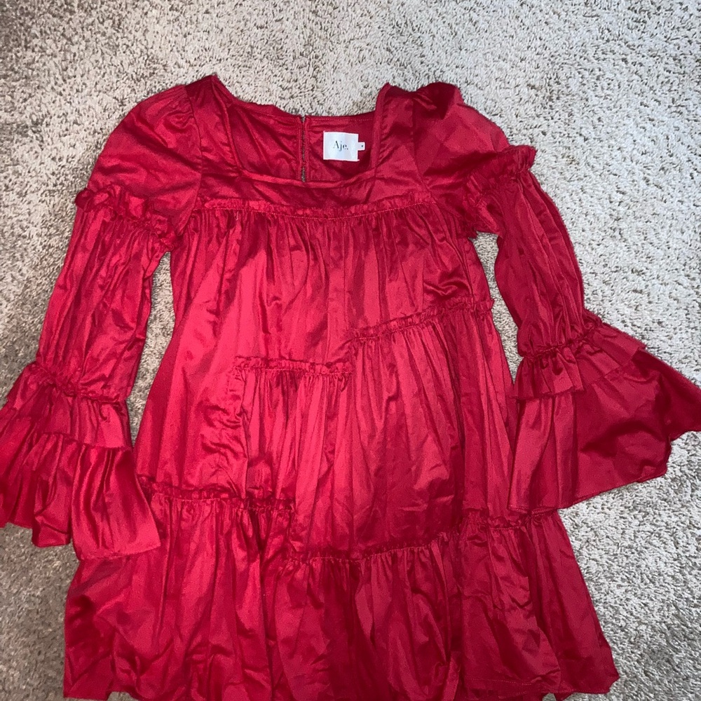 Aje Red Ruffle Dress - Picture 4 of 6